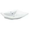 Luxury Ceramic Basin Rectangular with Overflow  &  Faucet Hole