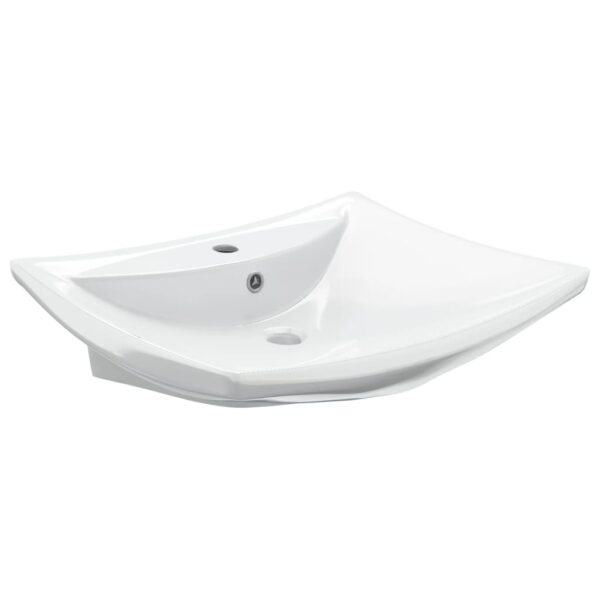 Luxury Ceramic Basin Rectangular with Overflow  &  Faucet Hole