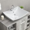 Luxury Ceramic Basin Rectangular with Overflow  &  Faucet Hole