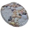 Toilet Seat with MDF Lid Pebbles Design