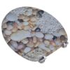 Toilet Seat with MDF Lid Pebbles Design