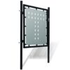 Black Single Door Fence Gate 100 x 125 cm