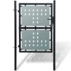 Black Single Door Fence Gate 100 x 200 cm