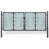 Black Double Door Fence Gate 300 x 175 cm