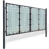 Black Double Door Fence Gate 300 x 175 cm