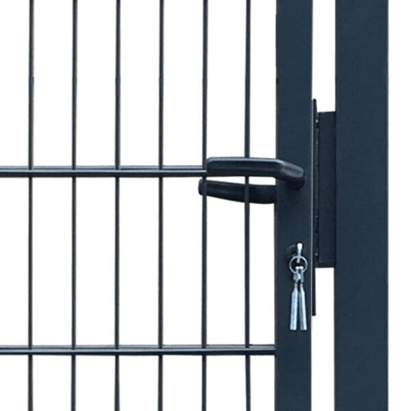 2D Fence Gate (Single) Anthracite Grey 106 x 230 cm