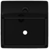 Ceramic Bathroom Sink Basin with Faucet Hole Black Square
