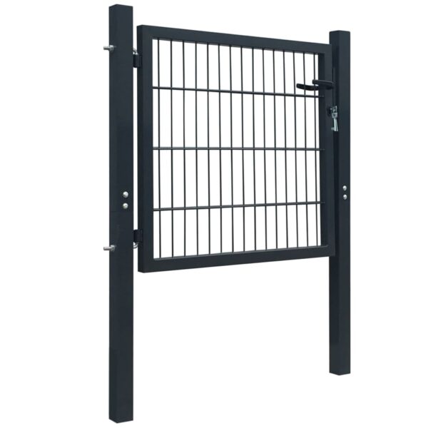 Fence Gate Steel Anthracite 105x150 cm