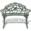 Garden Bench 100 cm Cast Aluminium Green