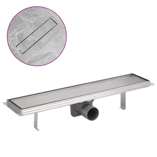 Linear Shower Drain 530x140 mm Stainless Steel