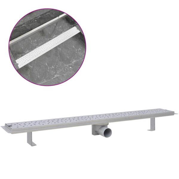 Linear Shower Drain Bubble 930x140 mm Stainless Steel