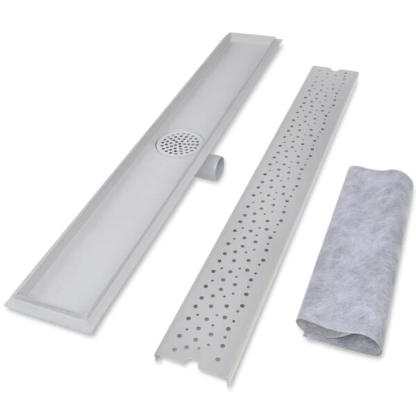 Linear Shower Drain Bubble 930x140 mm Stainless Steel
