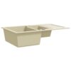 Granite Kitchen Sink Double Basins Beige