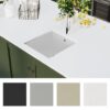 Granite Kitchen Sink Single Basin White