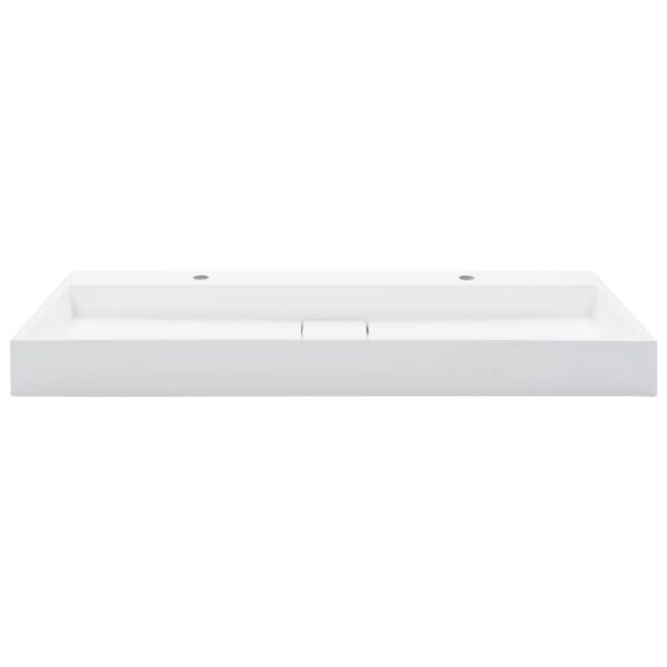Wash Basin 120x46x11 cm Mineral Cast/Marble Cast White
