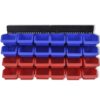 2 pcs Blue  &  Red Wall Mounted Garage Tool Organiser