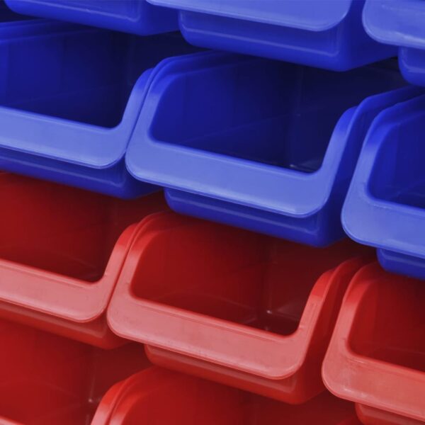 2 pcs Blue  &  Red Wall Mounted Garage Tool Organiser