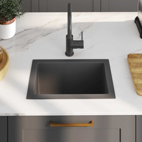 Handmade Kitchen Sink Black Stainless Steel