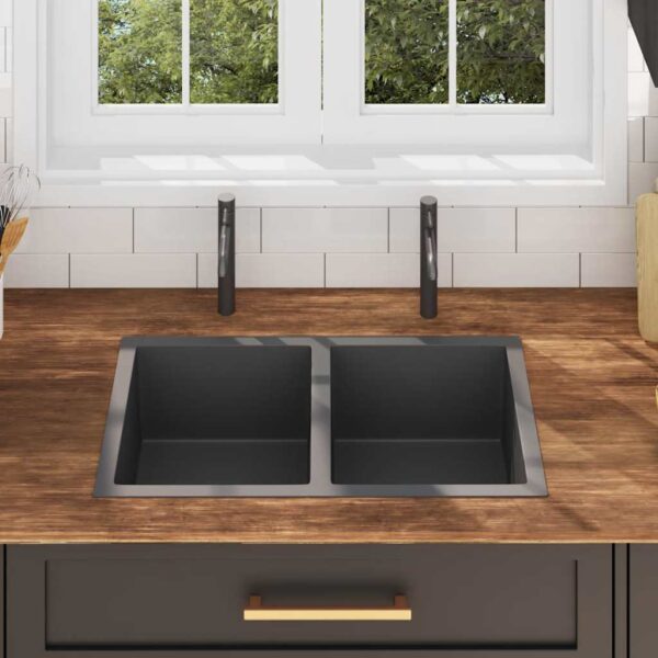 Handmade Kitchen Sink Black Stainless Steel