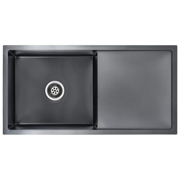 Handmade Kitchen Sink Black Stainless Steel