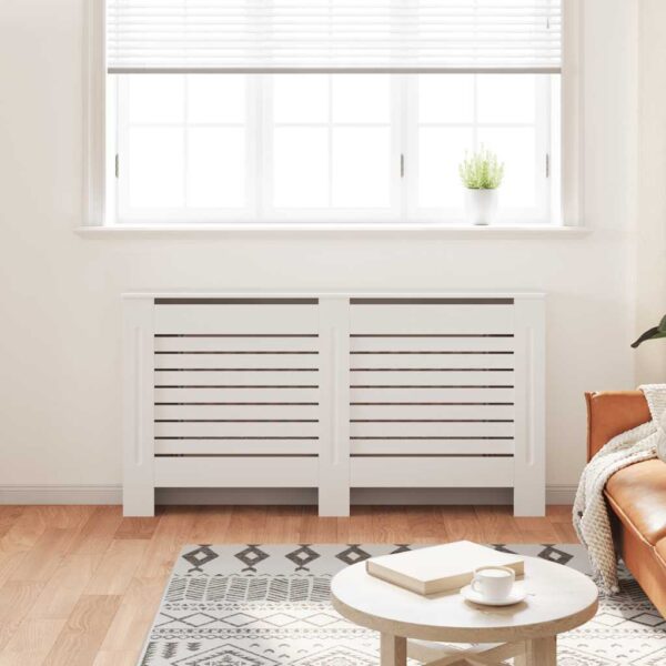 Radiator Cover White 152x19x81.5 cm MDF