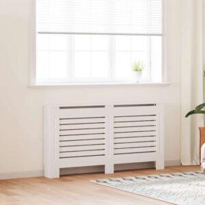 Radiator Cover White 152x19x81.5 cm MDF