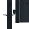 Fence Gate PVC and Steel 100x81 cm Anthracite