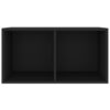 Vinyl Storage Box Black 71x34x36 cm Engineered Wood