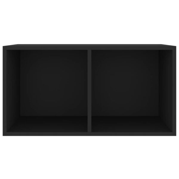 Vinyl Storage Box Black 71x34x36 cm Engineered Wood