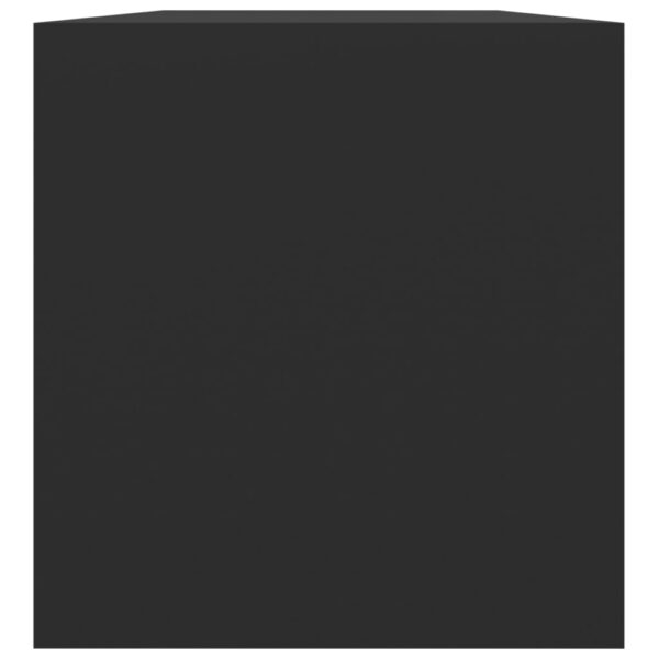 Vinyl Storage Box Black 71x34x36 cm Engineered Wood
