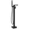 Freestanding Bathtub Faucet Black Stainless Steel 90 cm