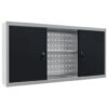 Wall Mounted Tool Cabinet Industrial Style Metal Grey and Black