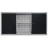 Wall Mounted Tool Cabinet Industrial Style Metal Grey and Black