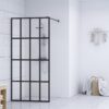 Walk-in Shower Screen Clear Tempered Glass 90x195 cm