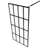 Walk-in Shower Screen Clear Tempered Glass 100x195 cm