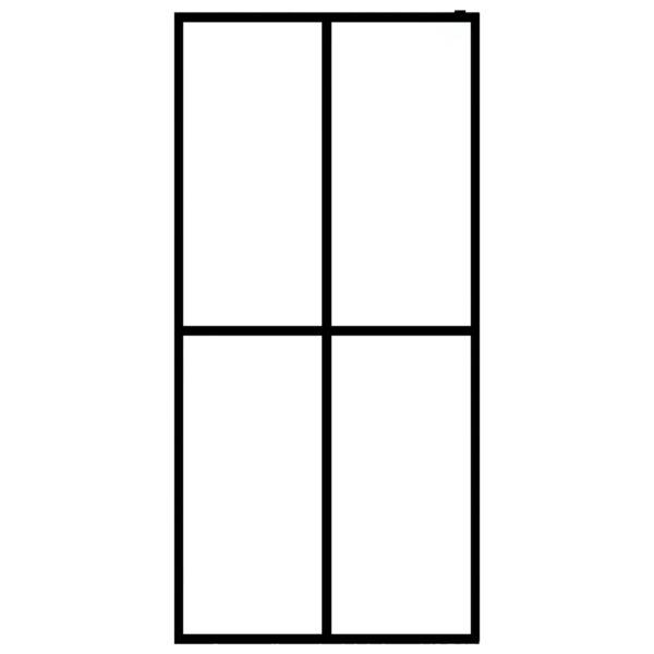 Walk-in Shower Screen Frosted Tempered Glass 80x195 cm