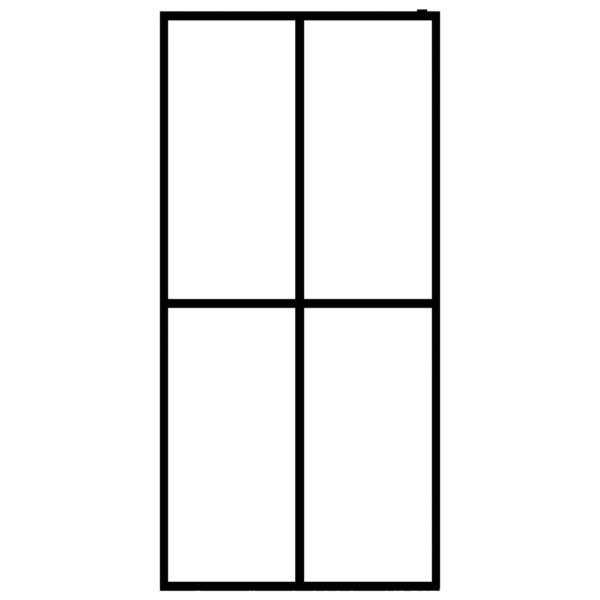 Walk-in Shower Screen Frosted Tempered Glass 140x195 cm