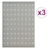 Wall-mounted Peg Boards 3 pcs 40x58 cm Steel