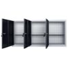 Wall Mounted Tool Cabinet Industrial Style Metal Grey and Black