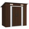 Garden Storage Shed Brown 194x121x181 cm Steel