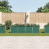 Raised Garden Bed 320x40x77 cm Galvanised Steel Green