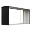Garden Log Storage Shed Galvanised Steel 330x92x153 cm Anthracite