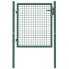 Fence Gate Steel 100x75 cm Green