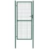 Fence Gate Steel 100x200 cm Green