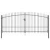 Double Door Fence Gate with Spear Top 400x225 cm