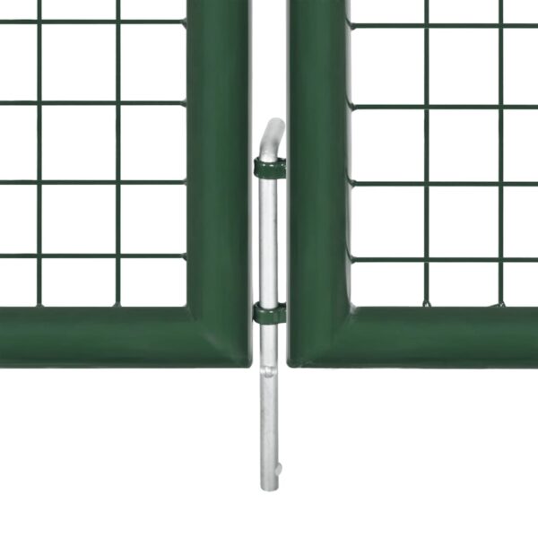 Mesh Garden Gate Steel 400x75 cm Green