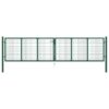 Mesh Garden Gate Steel 390x100 cm Green