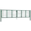 Mesh Garden Gate Steel 390x100 cm Green