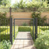Mesh Garden Gate Galvanised Steel 100x125 cm Grey