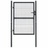 Mesh Garden Gate Galvanised Steel 100x175 cm Grey